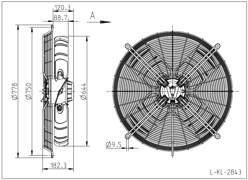 Габаритные размеры и исполнение FB065-SDW.4Y.A4L